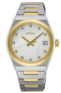 RELÓGIO SEIKO DIAMOND LADY BRANCO QUARTZO SUR604P1 B1SK FEMININO