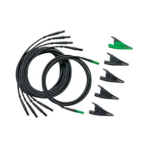 FLUKE-TLS430 - Fluke TLS430 – Cabos de teste e garras jacaré (4 pretos, 1 verde)