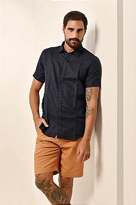 CAMISA PURO LINHO MC - MARÍTIMO