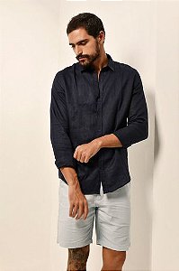 CAMISA PURO LINHO ML - MARÍTIMO