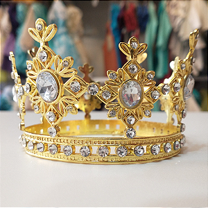Coroa de Metal Dourada 8cm