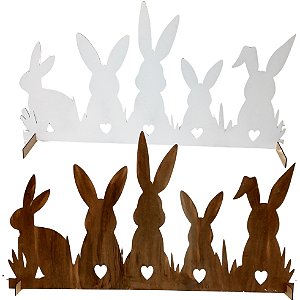 Cerquinha Coelhos de Páscoa Mdf