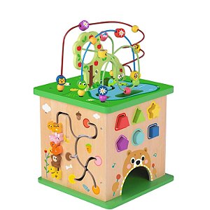 Super Cubo de Atividades Floresta Madeira Tooky Toy