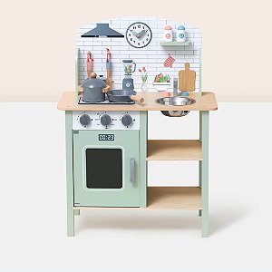 Brinquedo Conjunto Cozinha Completa Madeira Tooky Toy