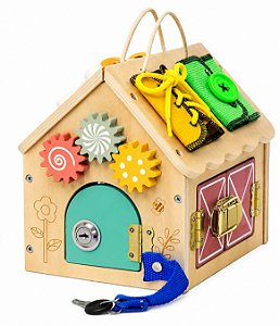 Casinha de Atividades Educativa Brincar Madeira Tooky Toy