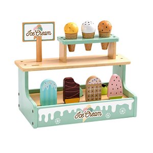 Sorveteria Brinquedo Educativo Madeira Tooky Toy