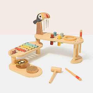 Palco Musical Dobrável Madeira Brinquedo Tooky Toy