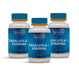 2 Tadalafila 20mg + Ioimbina 10mg (60 cápsulas cada) e ganhe 1 - BioShopping