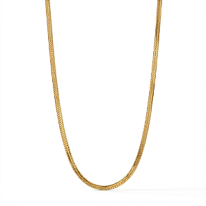 Colar Malha Fita Lisa - Aço inoxidável