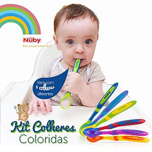 Kit Colheres Coloridas Bebê