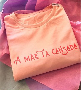 Camiseta Cansada rosa