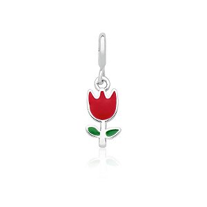 Berloque Flor Tulipa - Prata 925