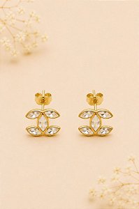 Brinco Flor de Cristal