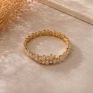 Bracelete Floral Cravejado