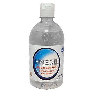 Álcool Gel 450ML 70% Antisséptico Hipex