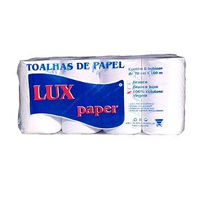 Papel Toalha P/ Bobina 100MT 100% Celulose Lux Paper