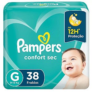 Fralda Infantil Pampers Confort Sec G com 38 unidades