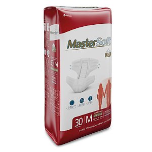 Fralda Adulto MasterSoft M com 30 unidades