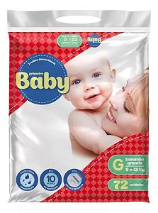 Fralda Infantil Primeiro Baby G com 72 unidades