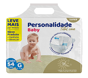 Fralda Infantil Personalidade Total Care G com 54 unidades