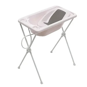 Banheira com Suporte e Redutor Acqua Trio Candy Rosa - Galzerano