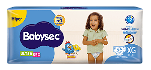 Fralda Infantil BabySec UltraSec XG com 56 unidades