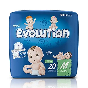 Fralda Infantil Evolution M com 20 unidades