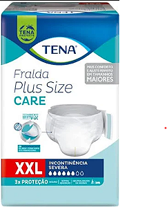 Fralda Adulto Descartável Tena Plus Size Care XXL - 8 unid