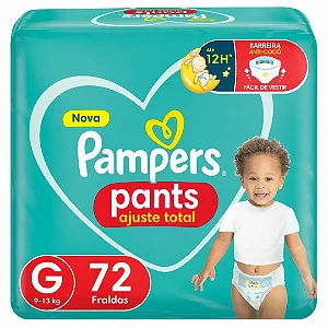 Fralda Pampers Pants Ajuste Total G 72 Unidades