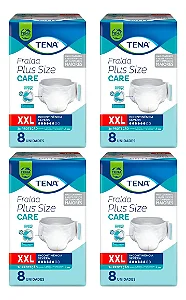Kit Fralda Adulto Descartável Tena Plus Size Care XXL -24 unids