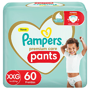 Fralda Pampers Pants Premium Care Roupinha XXG 60 Unidades