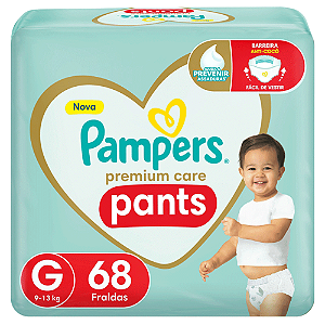 Fralda Pampers Pants Premium Care Roupinha G 68 Unidades