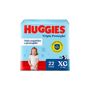 Fralda Infantil Huggies Tripla Proteção XG com 22 unidades