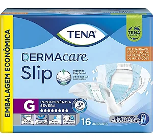 Fralda Adulto Tena Slip Dermacare  tamanho G com 16 unidades