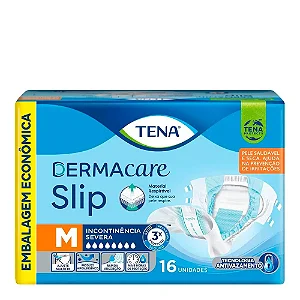 Fralda Adulto Tena Slip Dermacare  M com 16 unidades
