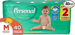 Fralda Infantil Personal baby M com 40 unidades