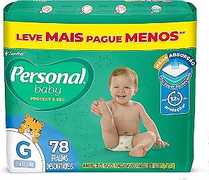 Fralda Infantil Personal baby G com 60 unidades