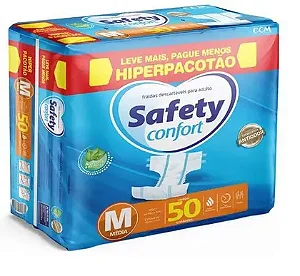 Fralda Adulto Safety Confort - M - 50 unidades