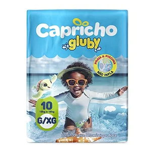 Fralda Infantil Capricho Gluby Piscina G/XG 10 un