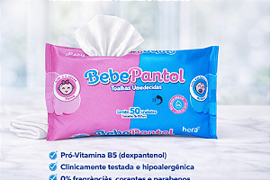 TOALHA UMEDECIDA BEBEPANTOL 50 UNIDADES