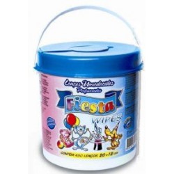 LENCO UMEDECIDO FIESTA WIPES 400UN BALDE AZUL