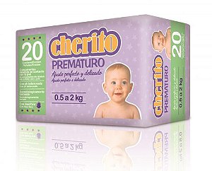 Fralda Infantil Cherito Prematuro 20 Unidades