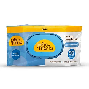 Lenços Umedecidos João e Maria 90 Unidades