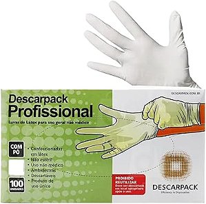 Caixa de Luva Látex G Descarpack 100 unidades