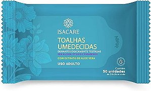 Toalhas Umedecidas Adulto Isacare 50 unidades