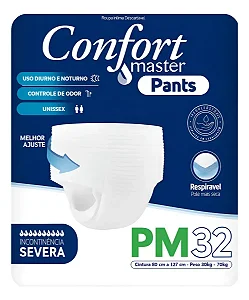 Roupa Intima Adulto Confort Master Pants P/M 32 unidades