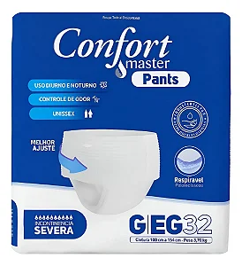 Roupa Intima Adulto Confort Master Pants G/EG 32 un