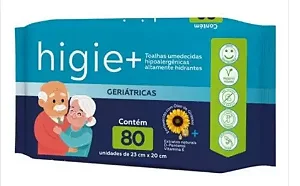 Lenço - Toalhas Umedecidas Adulto Higie+ 80 unidades