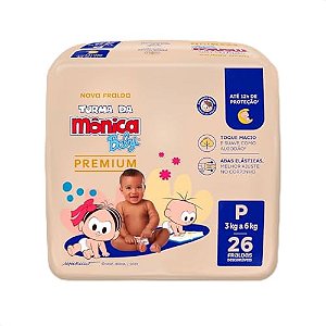Fralda Infantil Turma da Mônica Premium P 26 un