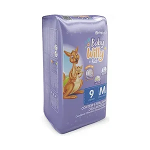 Fralda Infantil Baby Willy For Kids M 9 unidades